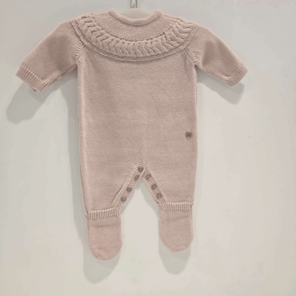 Pelele trenzado niño azul niña rosa Martin Aranda otoño invierno - Imagen 2