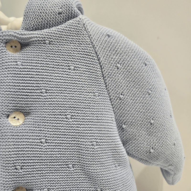 Chaquetón niño azul colección erizos de Paz Rodríguez invierno