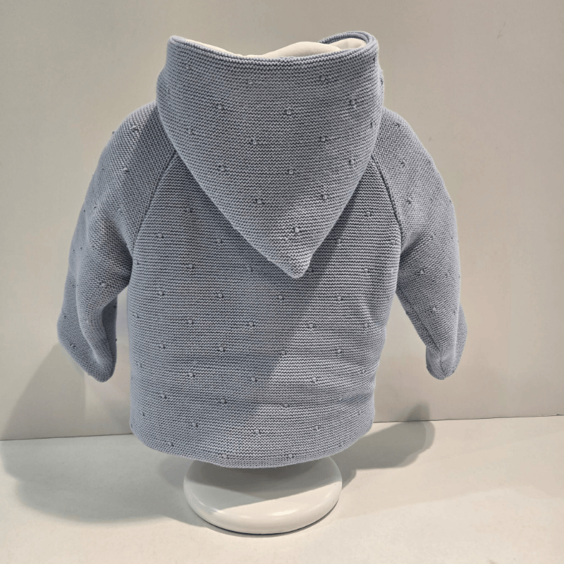 Chaquetón niño azul colección erizos de Paz Rodríguez invierno