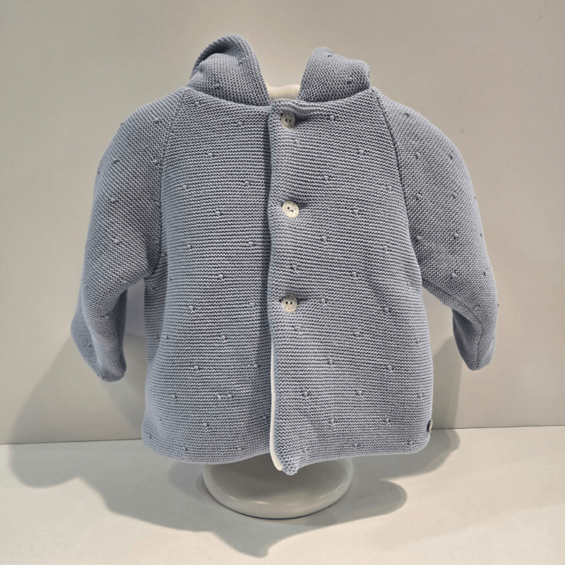 Chaquetón niño azul colección erizos de Paz Rodríguez invierno