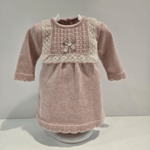 Vestido Rosa/palo con avena Pascua de Paz Rodríguez invierno