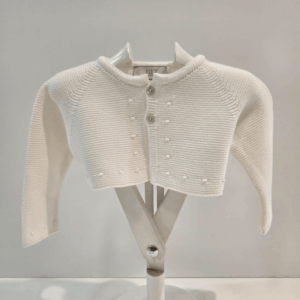 Chaqueta corta blanco roto unisex cardigan primavera verano