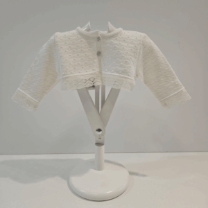 Chaqueta corta niña ceremonia puntillas crudo/beige verano