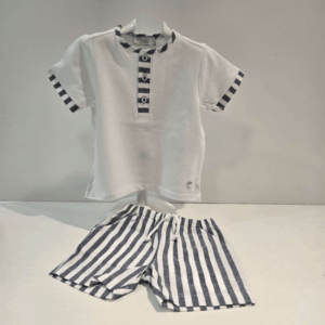 Conjunto Polo y pantalón corto rayas eslora paz verano