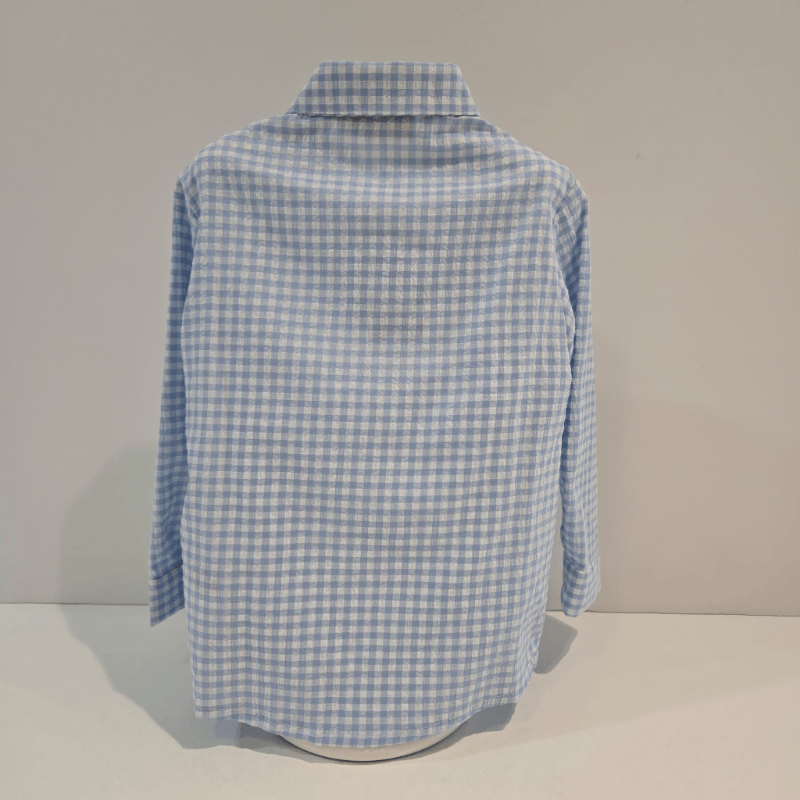 Conjunto camisa cuadros y bermuda blanca niño Paz verano - Imagen 5