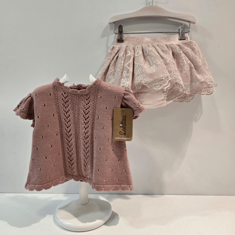 Conjunto jersey punto y falda bombacho Duquesita verano 26