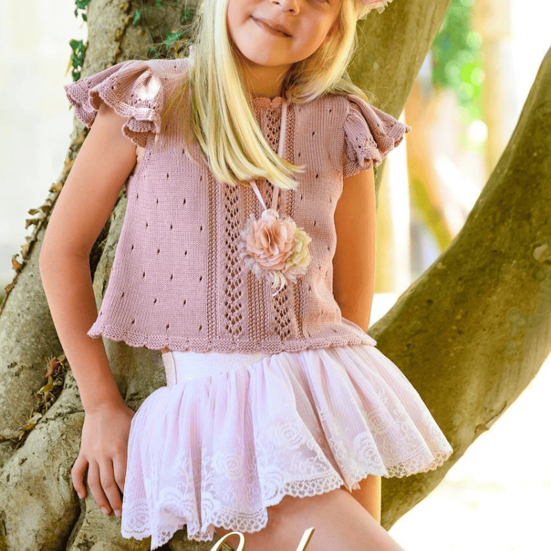 Conjunto jersey punto y falda bombacho Duquesita verano 26