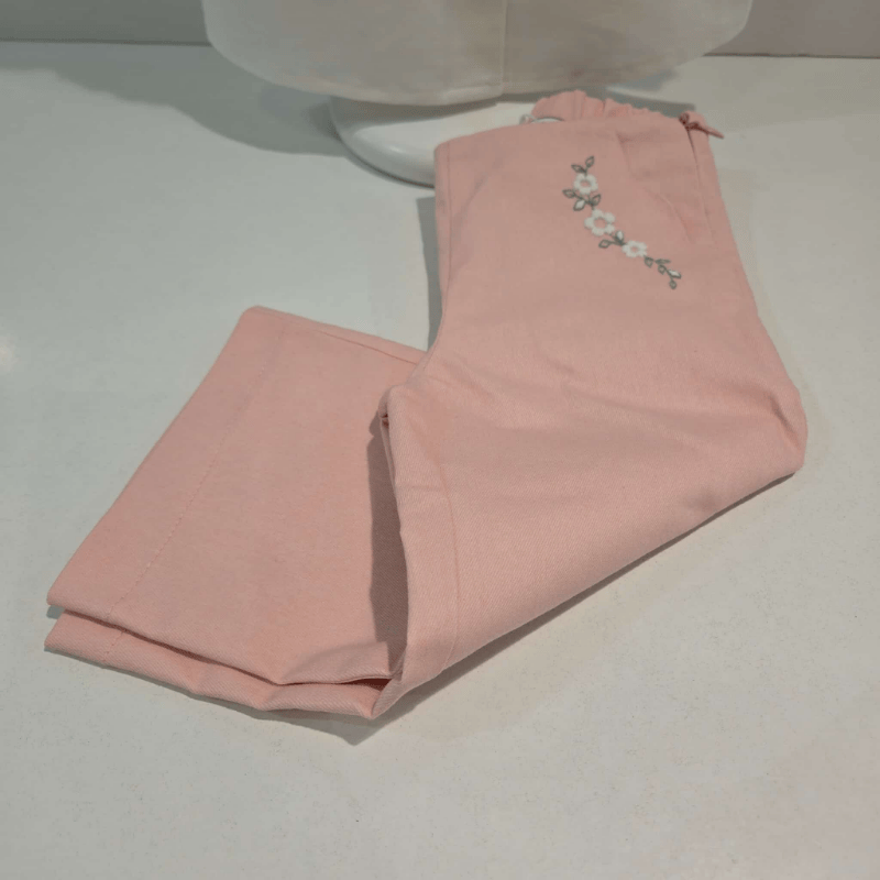 Conjunto niña blusa y pantalón largo infantil Paz verano - Imagen 5