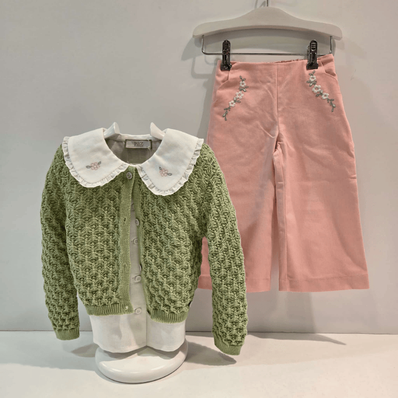 Conjunto niña blusa y pantalón largo infantil Paz verano