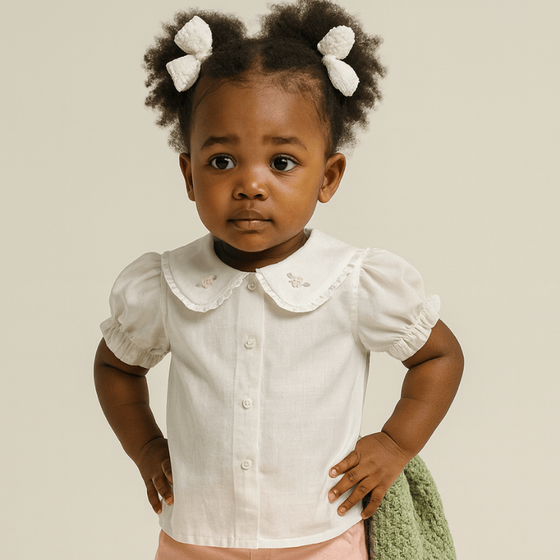 Conjunto niña blusa y pantalón largo infantil Paz verano