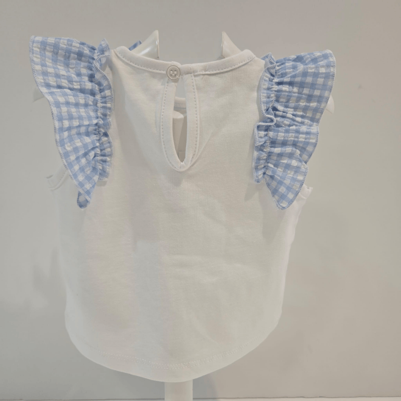 Conjunto niña camisa lazo anade y braguita cuadros Paz verano