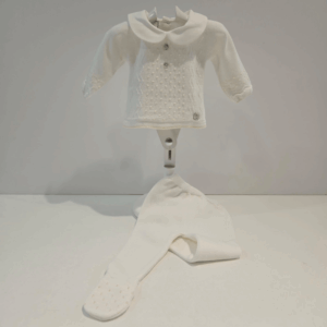 Jubón con polaina niño crudo y beige bodoques-ondas verano