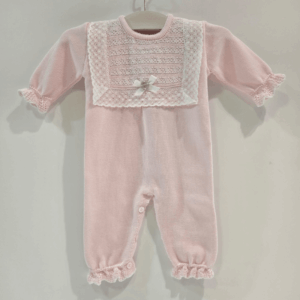 Pelele Punto rosa sin pie colección alaia Paz Rodríguez verano