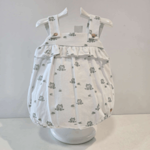 Pelele estampado ranitas niña colección Noray Paz verano