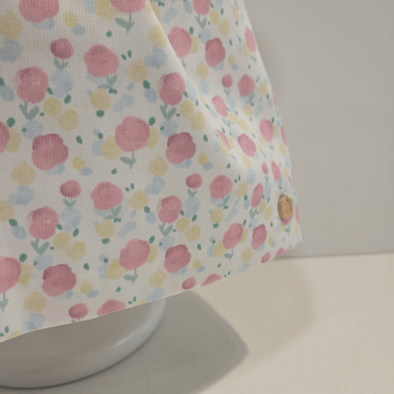 Vestido cuerpo punto falda estampada verde flúor verano - Imagen 2