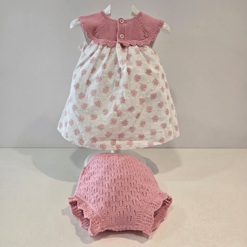 Vestido punto tela y braga punto mimosa paz primavera verano