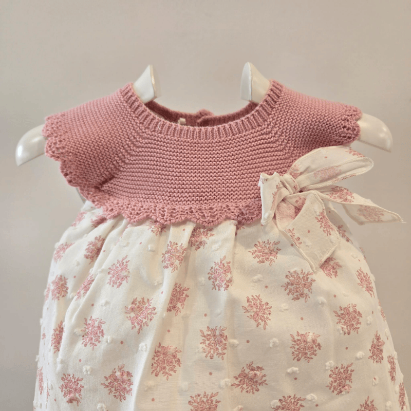 Vestido punto tela y braga punto mimosa paz primavera verano