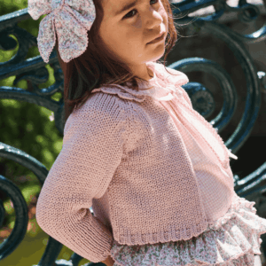 Chaqueta larga rosa calado cup cake primavera verano 2026