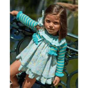 Jesusito modelo Provenza estampado verde y blanco verano