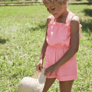 Mono corto niña colección bike flúor anaranjado primavera verano
