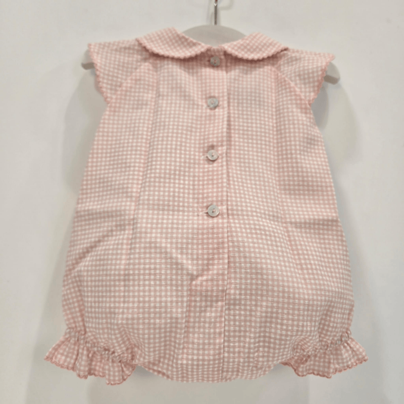 Pelele Cup Cake vichy rosa La Martinica | Primavera Verano 2026