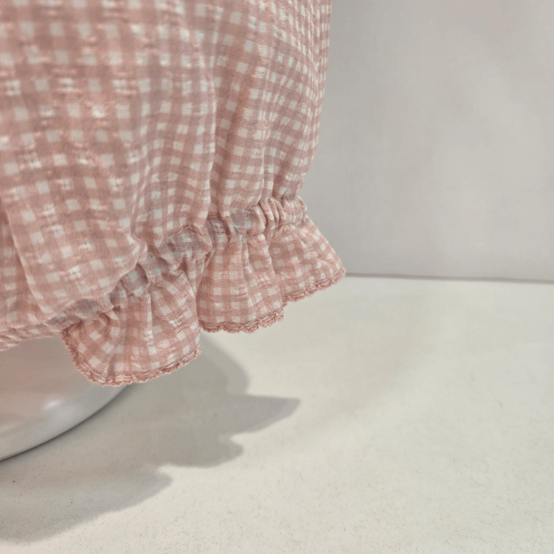 Pelele Cup Cake vichy rosa La Martinica | Primavera Verano 2026