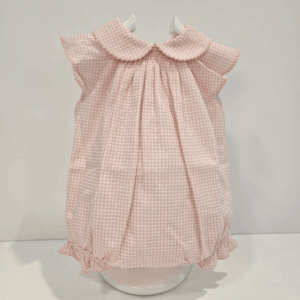 Pelele Cup Cake vichy rosa La Martinica | Primavera Verano 2026