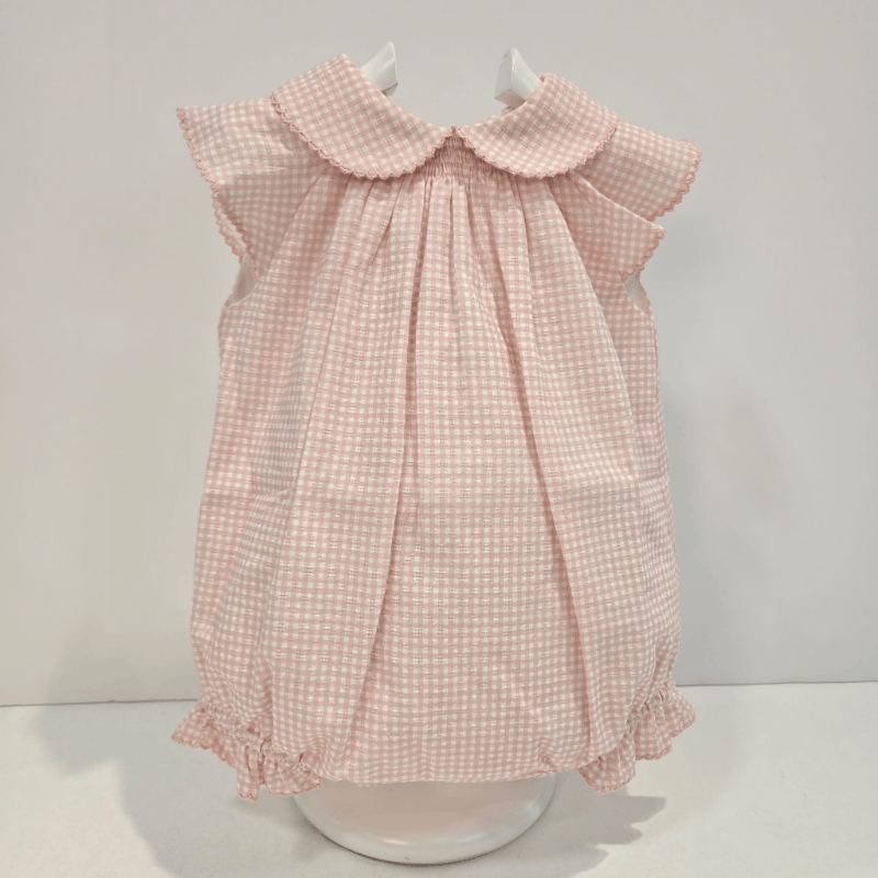 Pelele Cup Cake vichy rosa La Martinica | Primavera Verano 2026