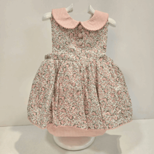 Ranita cuerpo estampado flores bajo vichy rosa cup cake verano