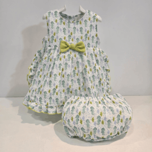 Vestido tela estampada con braga caballito de Mar verano