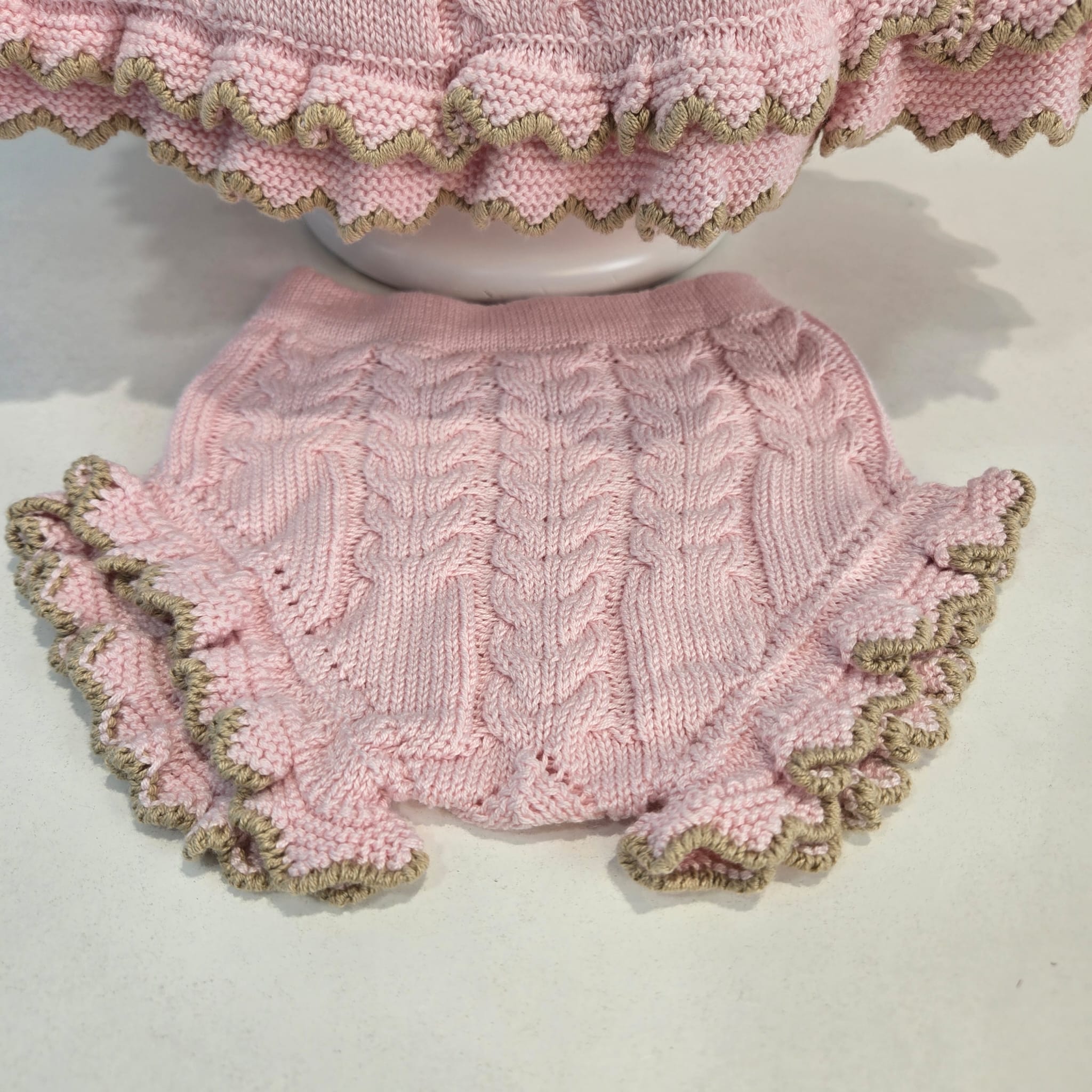 Jesusito dos lazos en rosa y camel raigo1 primavera verano