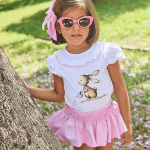 Camiseta transfer braga volantes cuadro vichy Rabbits verano 26