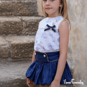 Conjunto blusa falda globo colección Arce primavera-verano 26