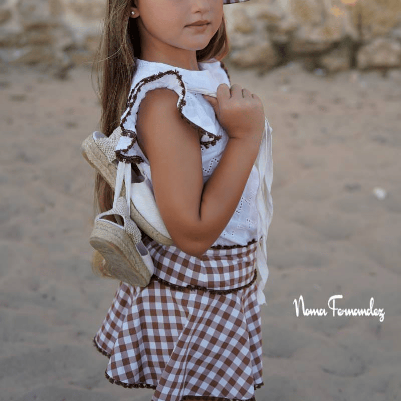 Conjunto camisa y falda short Tilo Noma primavera verano 26