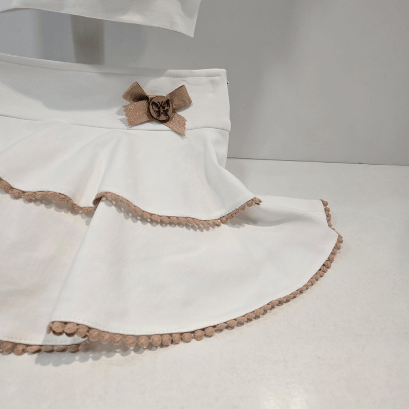 Conjunto felpa camiseta mas falda short primavera verano 26 - Imagen 3