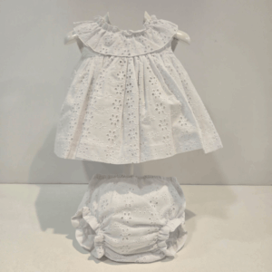 Jesusito algodón blanco adornos calados primavera verano