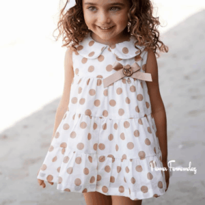 Jesusito fondo Beige lunares camel colección Haya verano 26