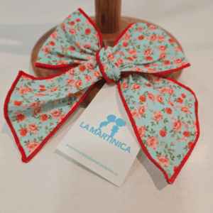 Lazo Mediano colección Frambuesa flor estampada verano 26