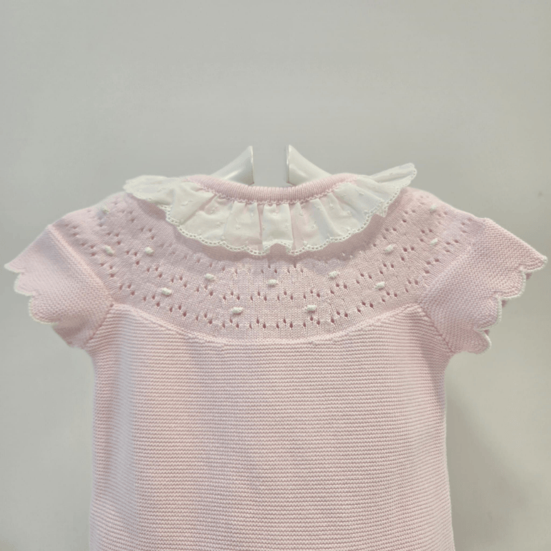 Pelele corto rosa cuello puntilla Martin Aranda verano 2026