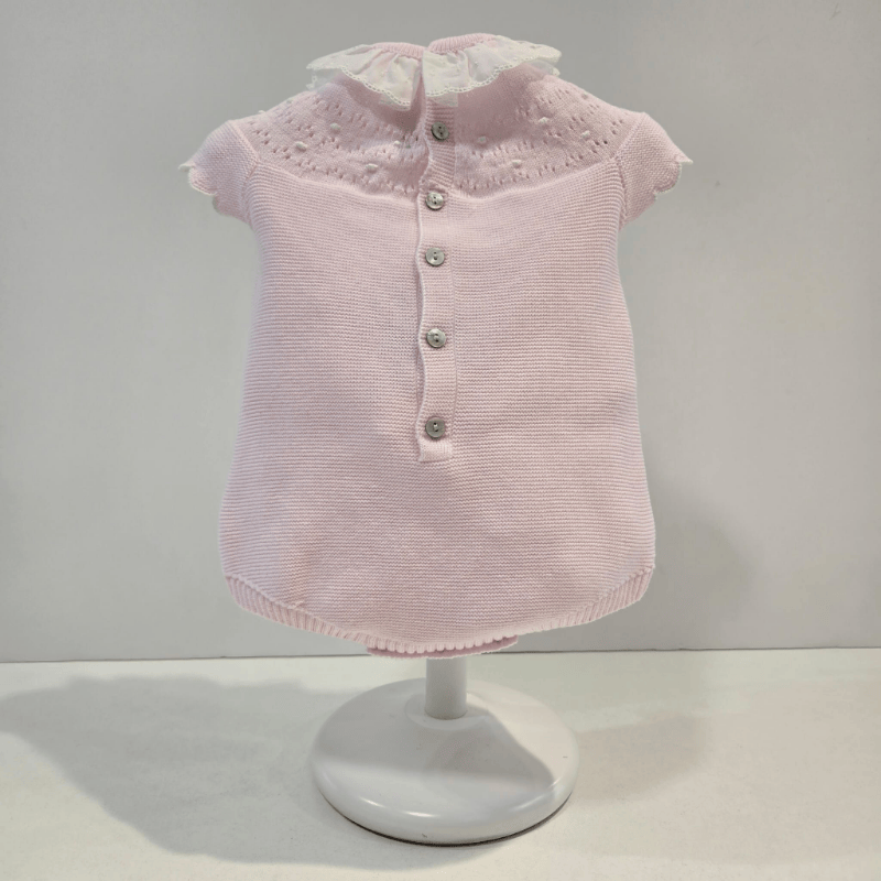 Pelele corto rosa cuello puntilla Martin Aranda verano 2026