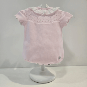 Pelele corto rosa cuello puntilla Martin Aranda verano 2026
