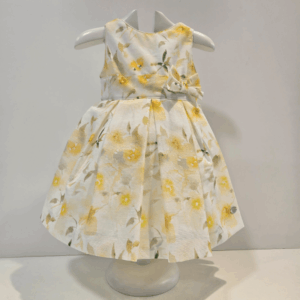 Vestido cinturón con lazo amarillo primavera verano 26