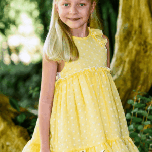 Vestido desmangado amarillo colección pretty verano 2026