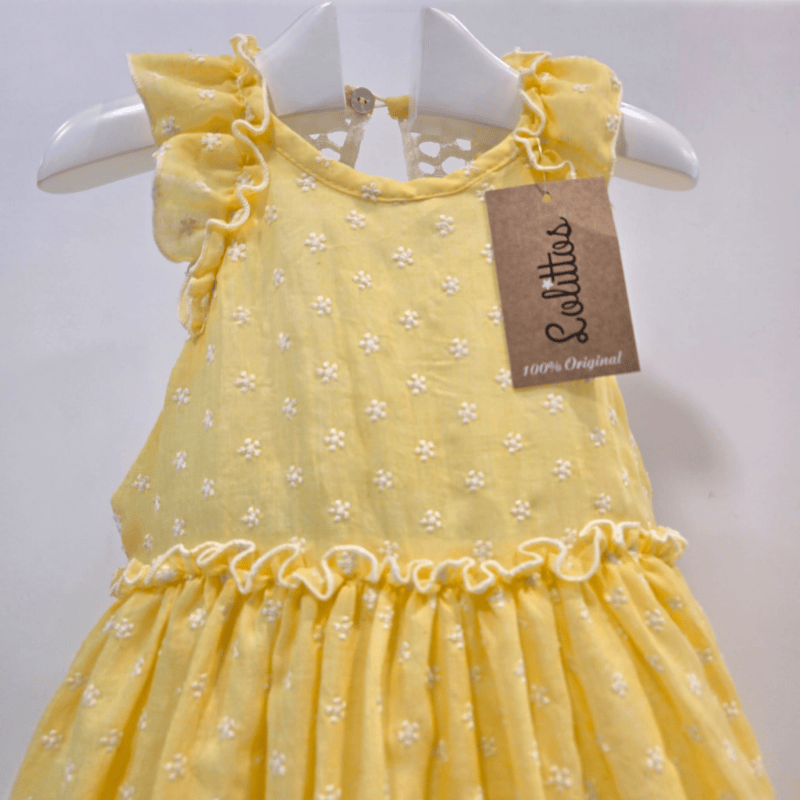 Vestido desmangado amarillo colección pretty verano 2026 - Imagen 5
