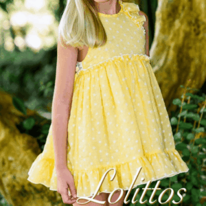 Vestido desmangado amarillo colección pretty verano 2026