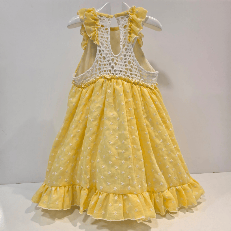 Vestido desmangado amarillo colección pretty verano 2026