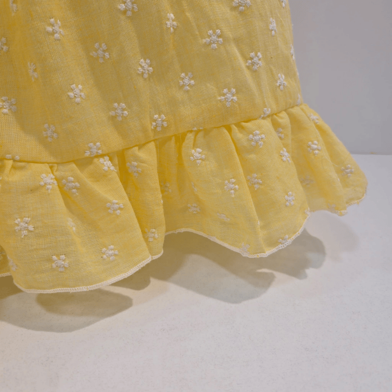 Vestido desmangado amarillo colección pretty verano 2026