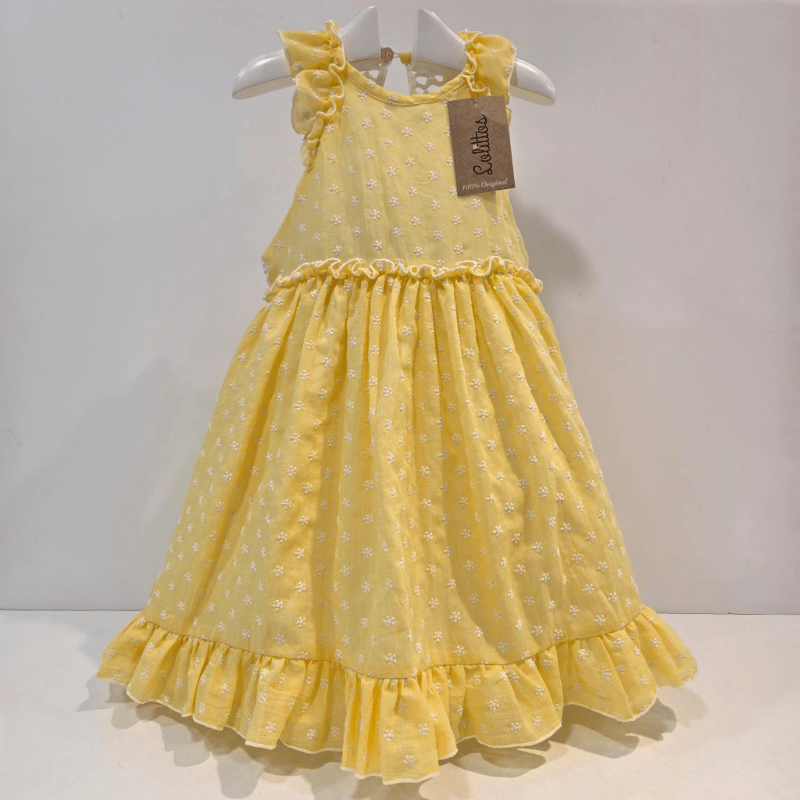 Vestido desmangado amarillo colección pretty verano 2026
