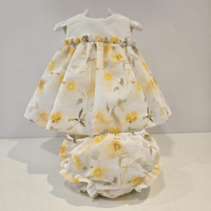 Jesusito cuerpo plisado estampado amarillo primavera verano