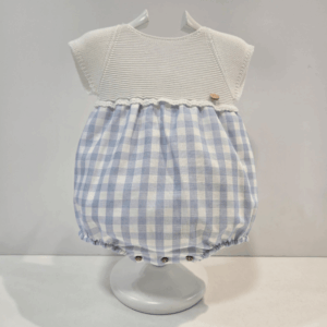 Pelele Pangasa cuerpo punto bajo en tela cuadros verano